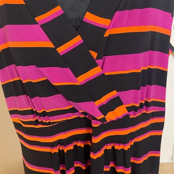 Susan Lawrence Vibrant Striped Asymmetrical Dress - Picture 5 of 5